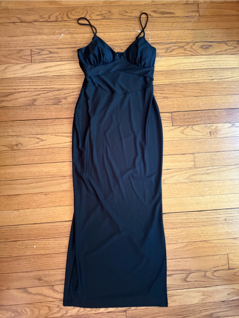 Classic Black Spaghetti Strap Maxi Dress